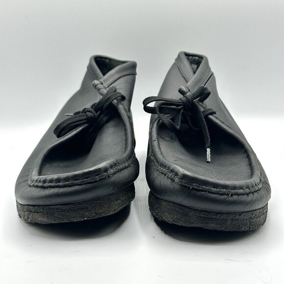 Clarks Originals Wallabees Black Leather Lace Up Shoes Men\'s Size 10.5 main image 14